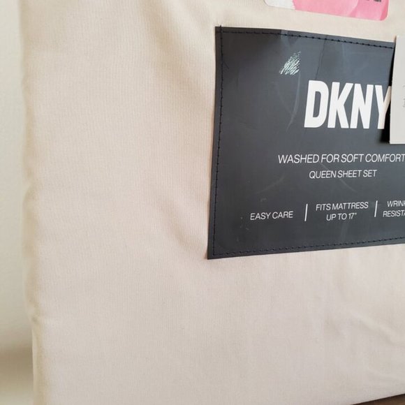 DKNY Tan Queen Sheet Set - Picture 2 of 7
